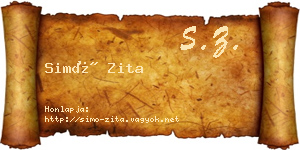 Simó Zita névjegykártya