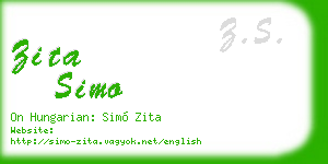 zita simo business card